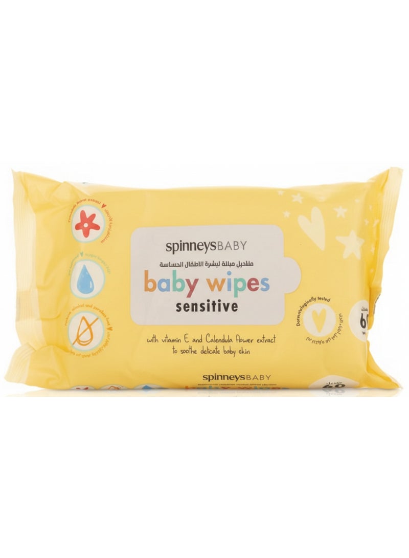 Sensitive Baby Wipes 60 Wipes